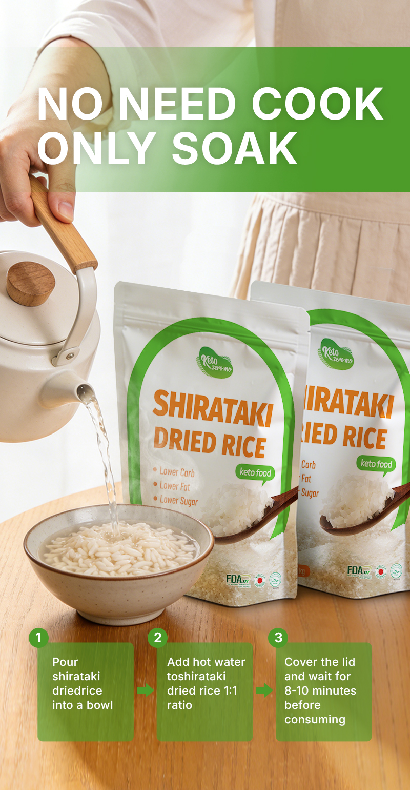 Dry / Dried Shirataki Rice 5kg | Konjac Keto zero carb rice for ...