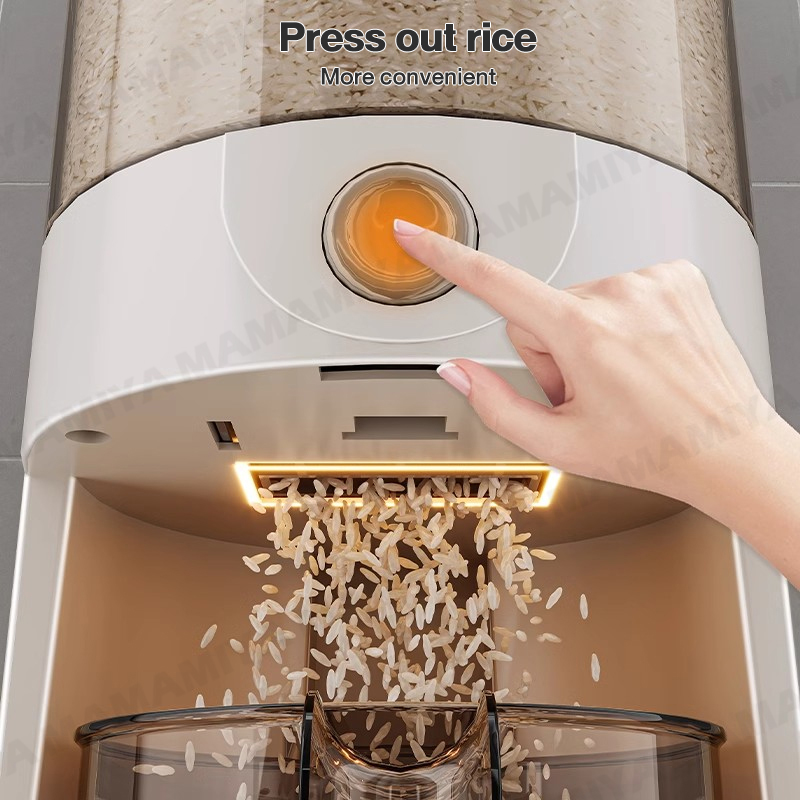 5/10kg Rice Dispenser Food Storage Box Push-type Sealed Insect Proof ...