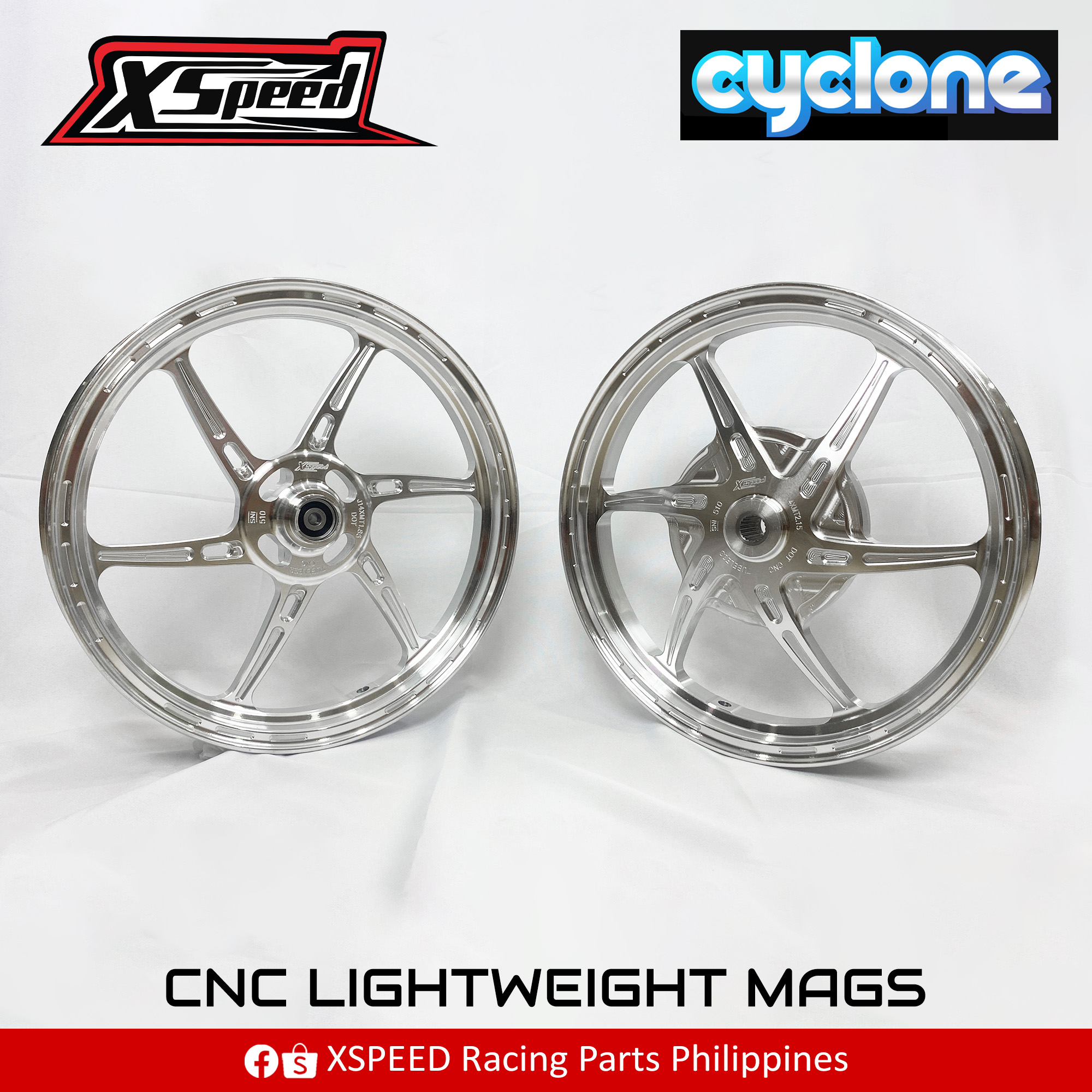 XSpeed CNC Mags ( SILVER ) - Cyclone | Mio i 125 / M3 / Mio Soul / Mio ...