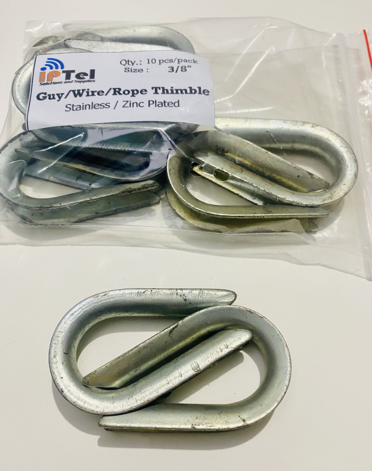 Guy Wire / Rope Thimble Stainless Steel 3/8″ | Heavy Duty | 1 pc/pack ...