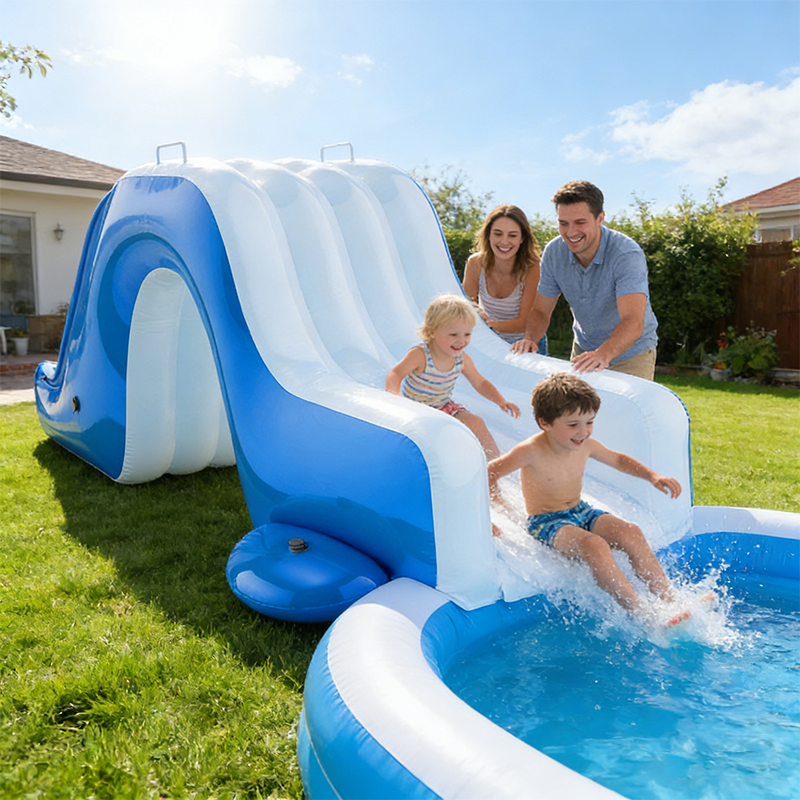 Inflatable slide children's swimming pool toy indoor outdoor for family ...