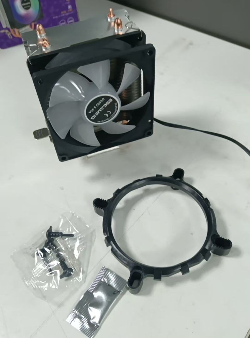 Esgaming ES200 CPU Cooler Computer 90mm Fan 2 Heat Pipes Tower Radiator ...