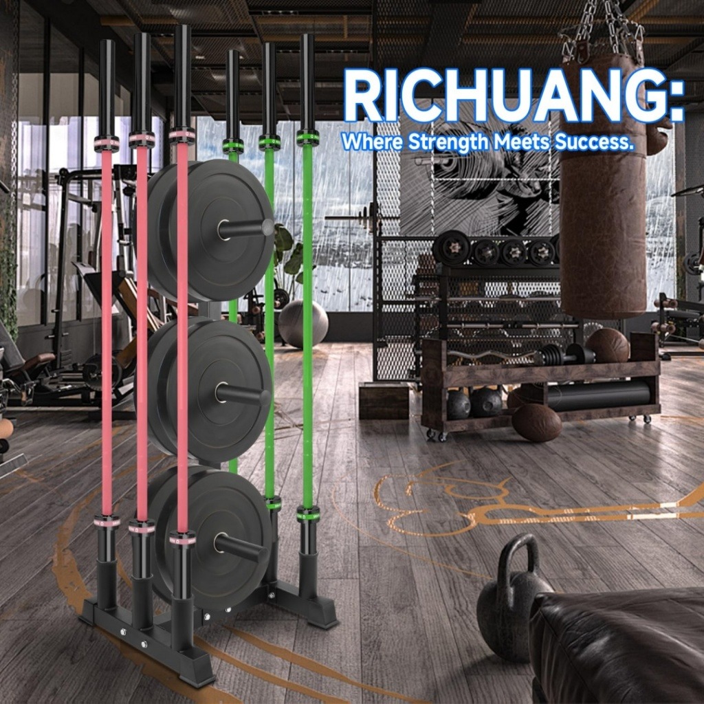 Olympic Plate Tree with Barbell Holder, 2inch 50mm Steel Olympic Plate ...