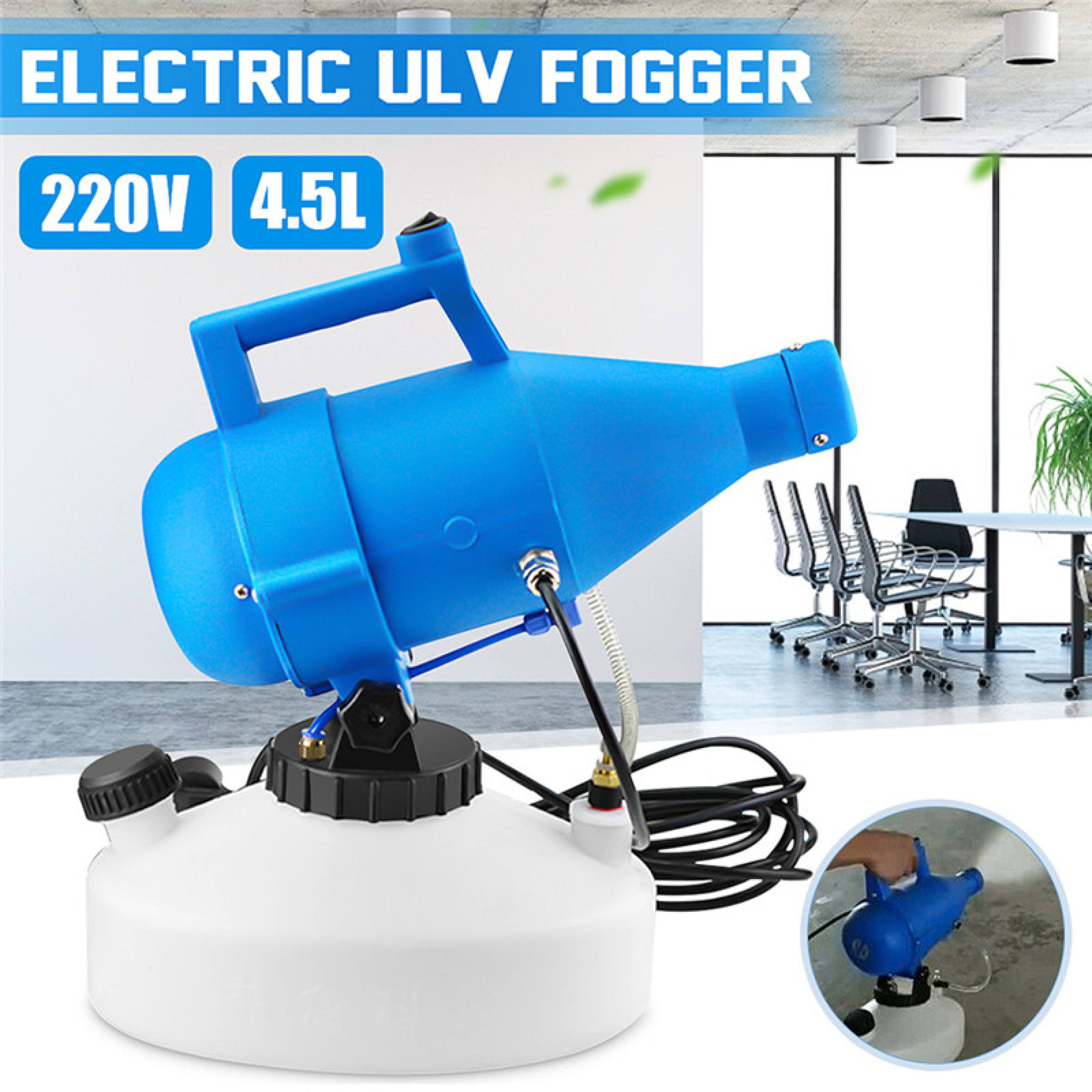 Electric ULV Fogger Sprayer, Air Disinfection Cold Fogging Machine for ...