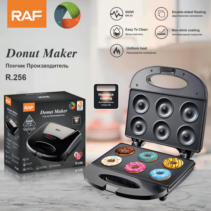 6 Holes Donut Maker Mini Donut Machine Sandwich Maker Breakfast Maker ...