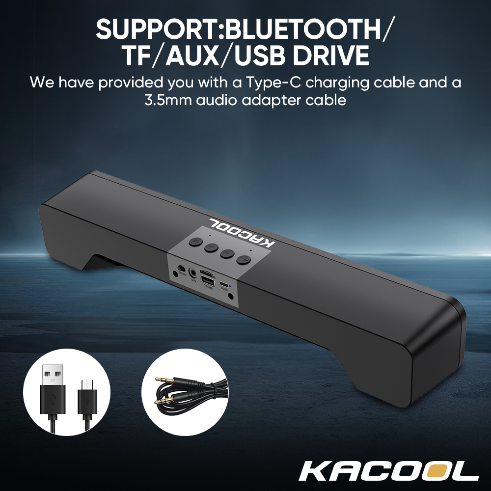 Popcorn RGB Soundbar Bluetooth Bass Stereo Wireless Bluetooth Speaker ...