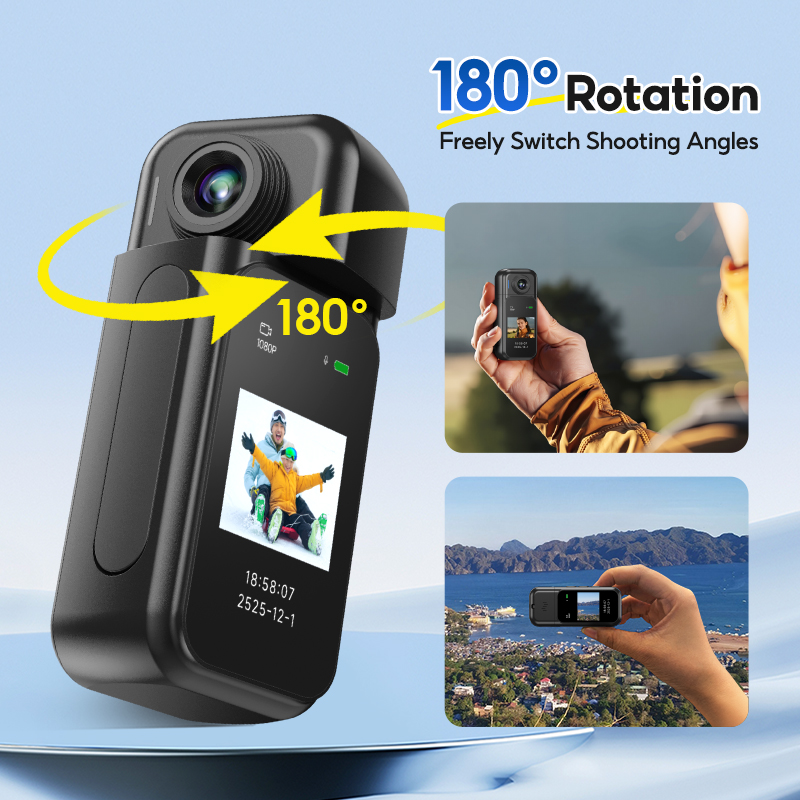 MODOFO Mini Action Camera 1080P Motorcycle Camera POV Recording Cam ...