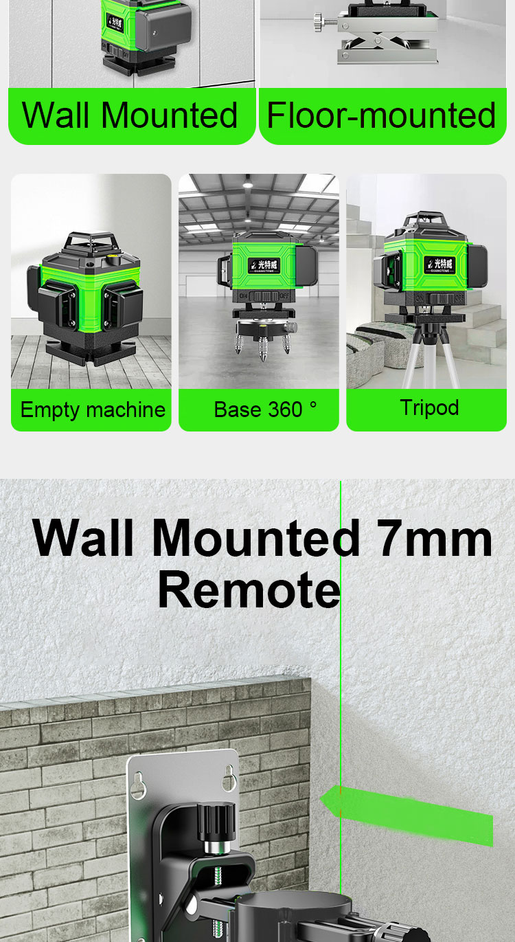 【10 year warranty】LaserLevel 16Lines Green Light Digital Level Auto ...