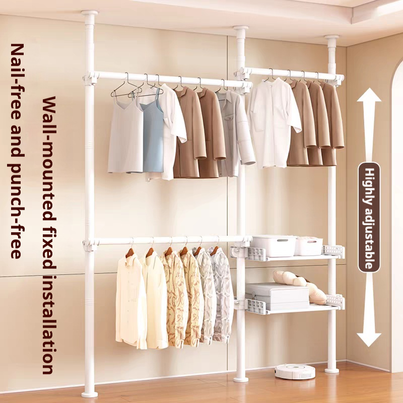 3.5M Adjustable Stainless Wall Clothes Rack Sampayan Standing Clothes ...