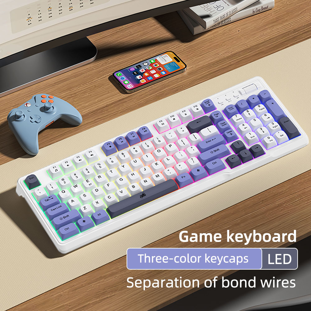 Zeus ZK-011 98 Keys RGB LED Gaming Keyboard With Volume Roller Wired ...