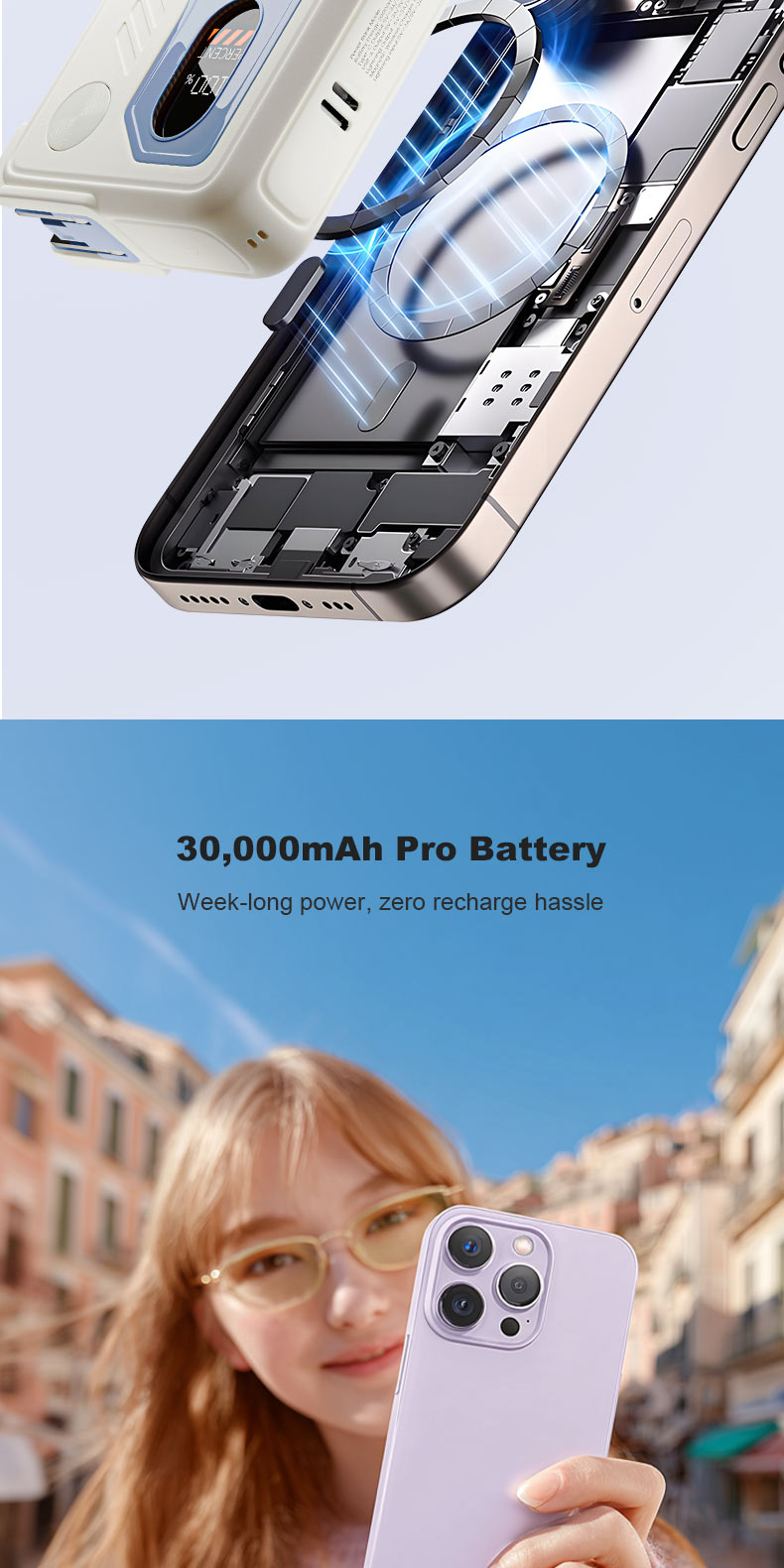 Handin Magnietic PowerBank 20000/30000mAh Fast Charging Wireless Type C ...
