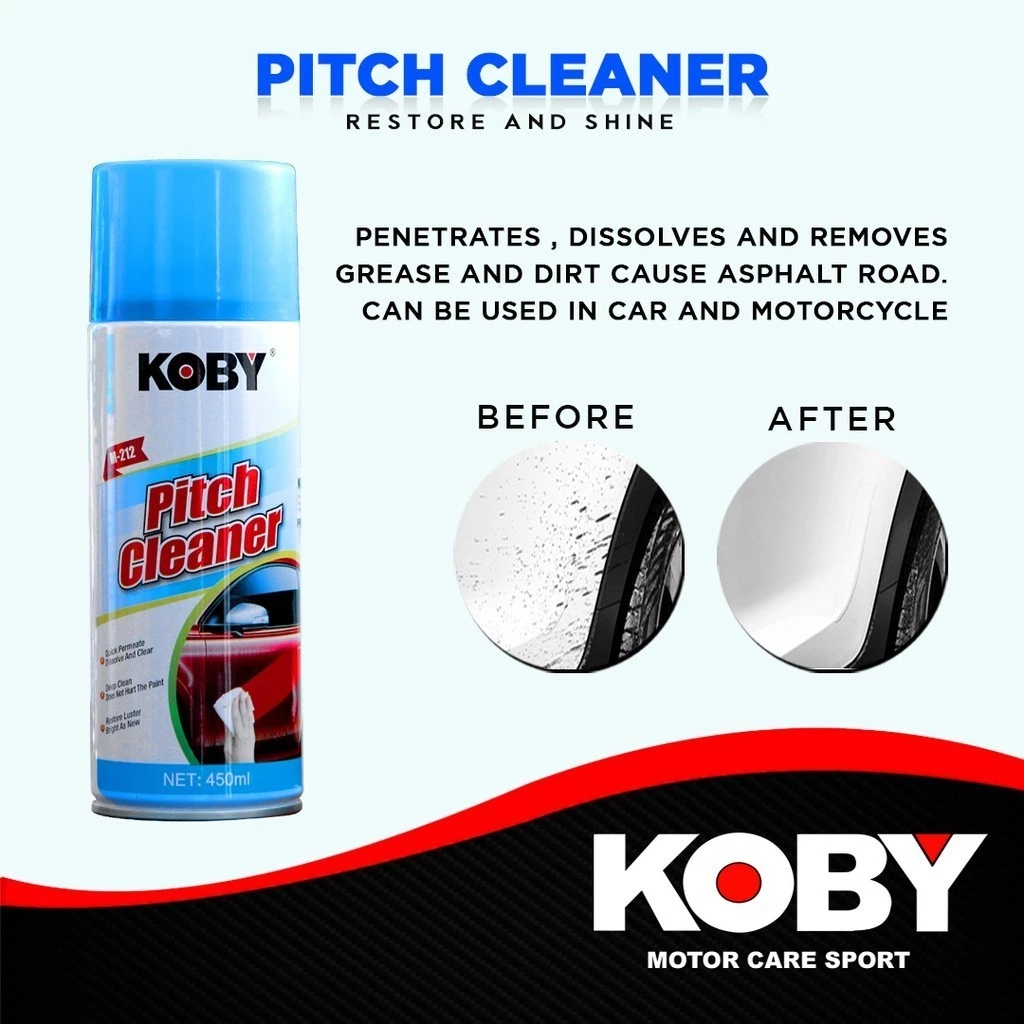 KOBY Pitch Cleaner (450ml) - Fast Acting Tar & Adhesive Remover for ...