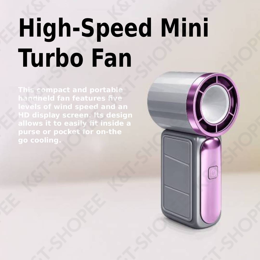 X688 / X666 Turbo Fan Handheld Fan 5 Wind High-Speed USB Rechargeable ...