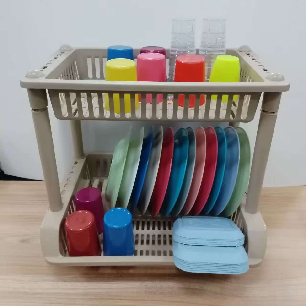 2 LAYER MOCHA DISH RACK KITCHEN DISH DRAINER ORGANIZER RACK (NIKK0 930 ...
