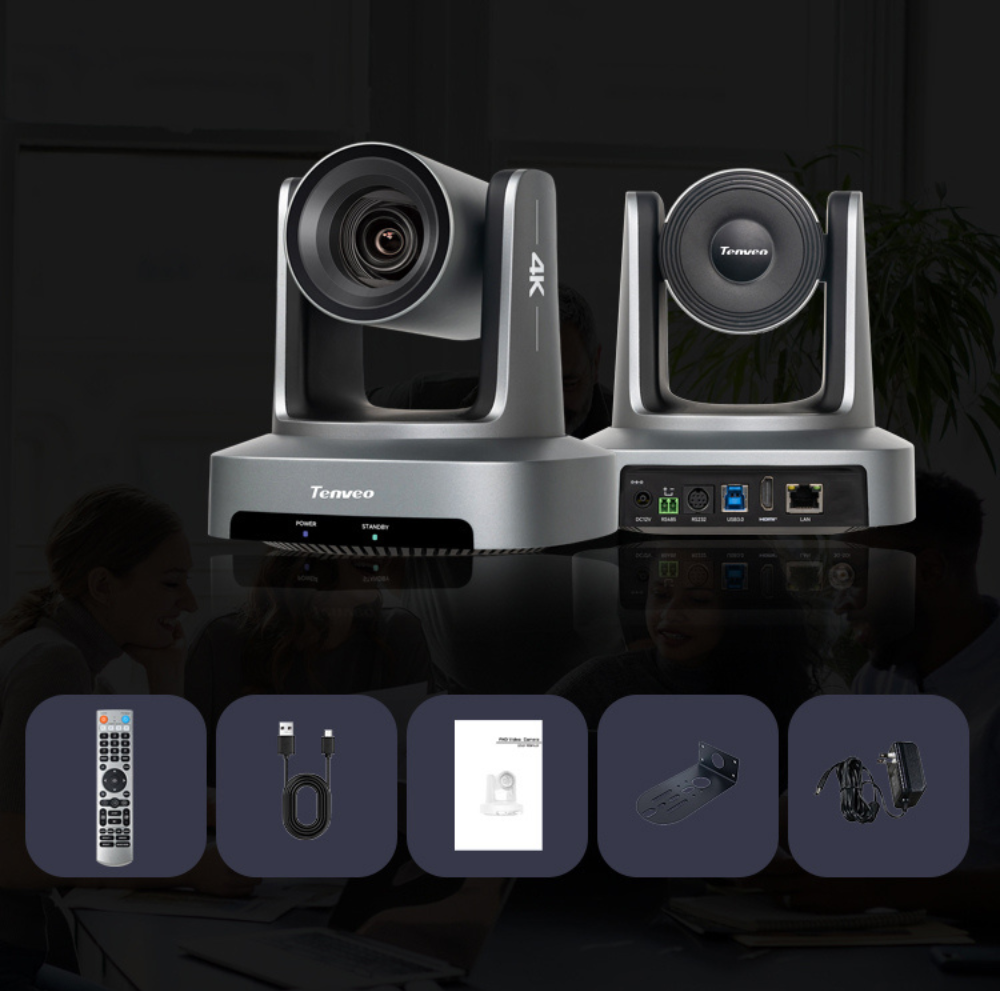 Tenveo TEVO UV20U-4K-NDI 4K AI Auto Tracking PTZ Video Camera with 20x ...