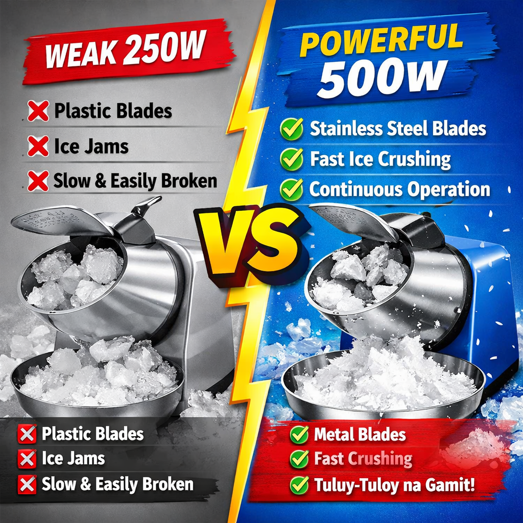 4 Blades Electric Ice Crusher Heavy Duty Ice Smashing Machine ...