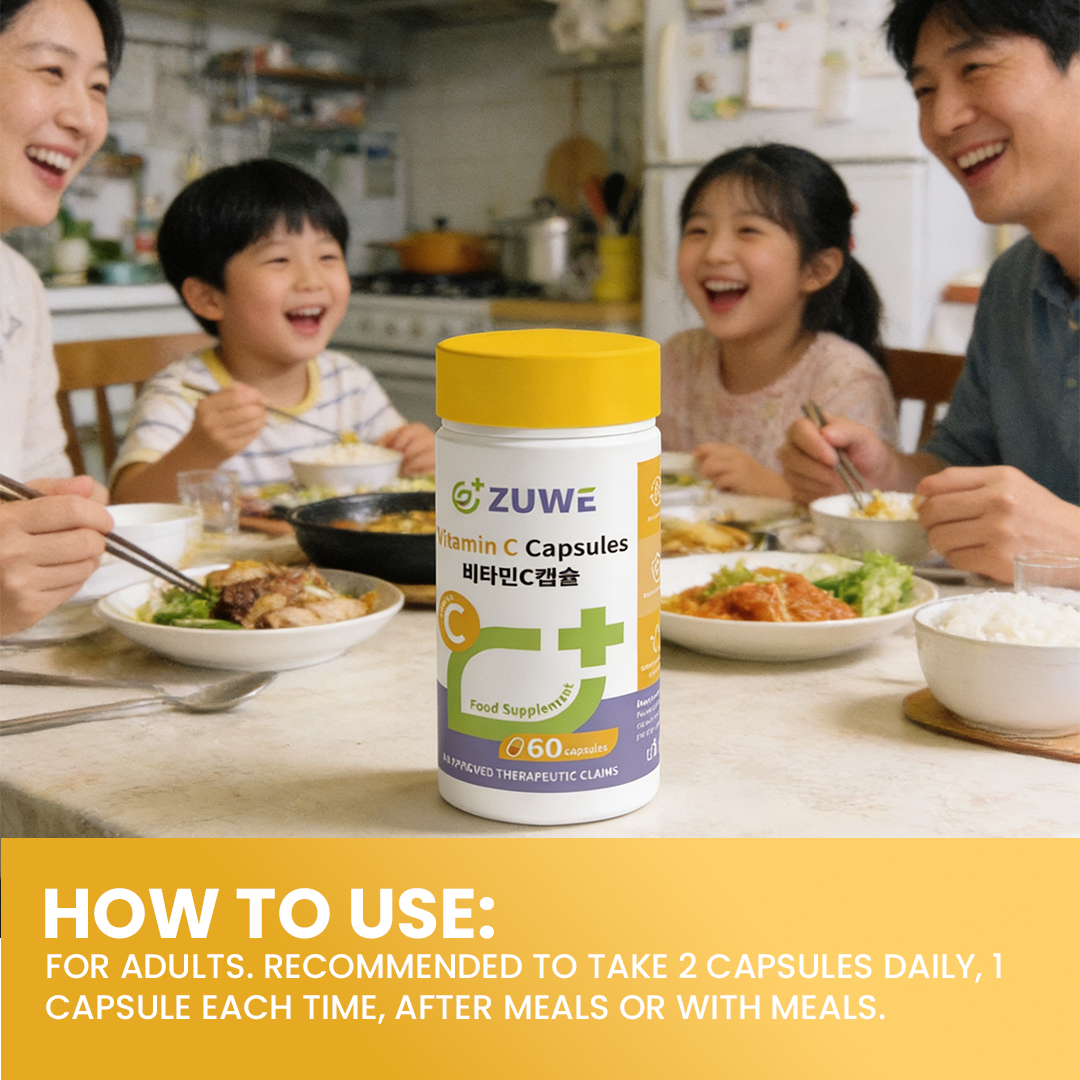 ZUWE Vitamin C Capsules FDA Approved for Glowing Skin & Immunity Boost ...
