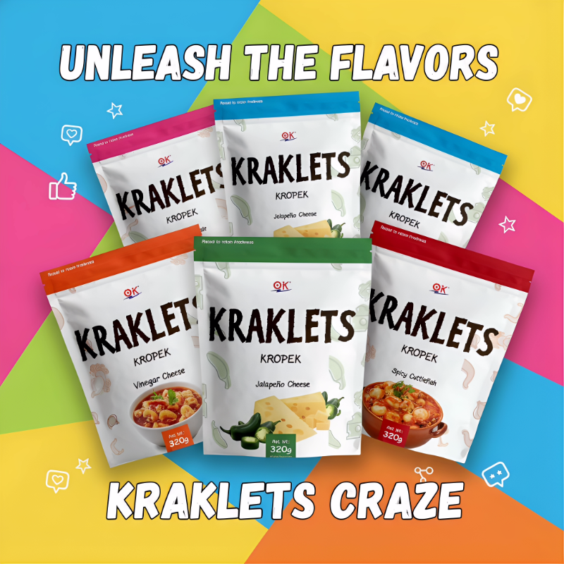 OK Kraklets Kropek 320g Flavour Chip Snacks - Crispy & Crunchy Snack ...
