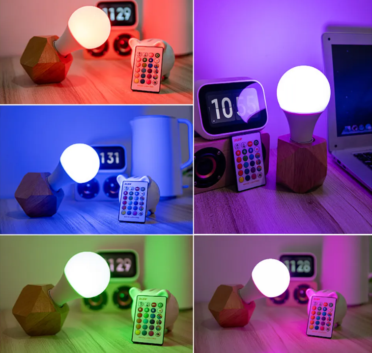 RGB LED Light Bulb Smart Bulb 5W 10W 15W E27 Dimmable With Remote ...