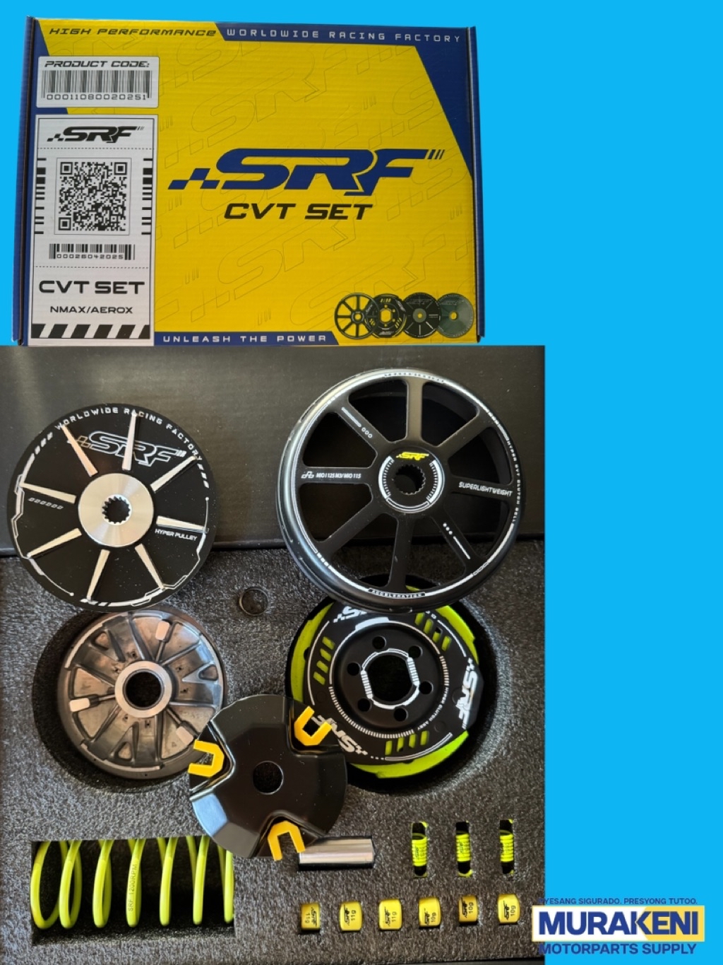 SRF CVT SET for NMAX/AEROX & M3 (3pcs 10g, 3pcs 11g CENTER SPRING ...