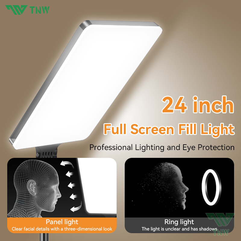 TNW 24Inch LED Video Panel Light Studio Light with Tripod Photography ...