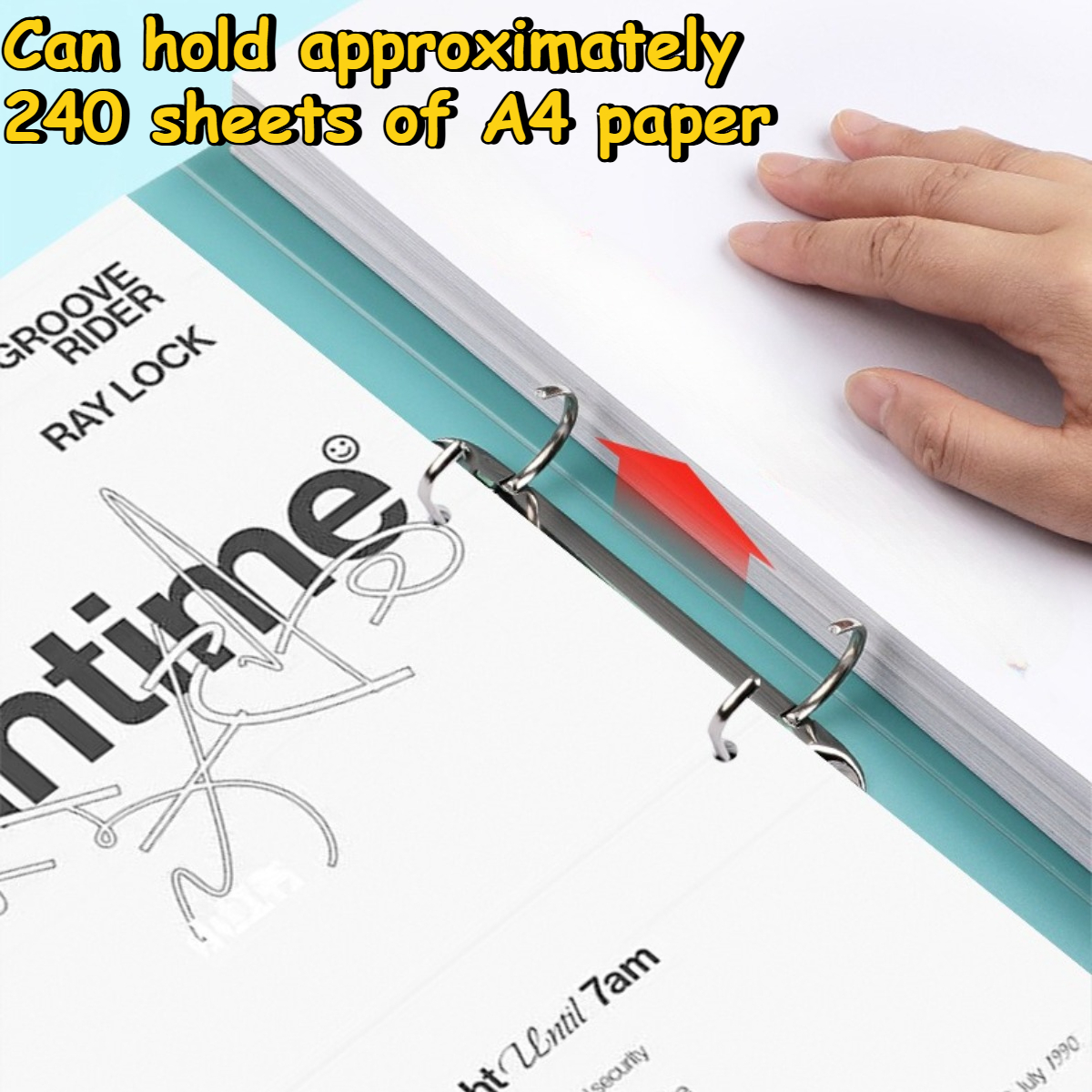 A4 2-Ring Binder Folder Document Paper Organizer File Folder for School ...