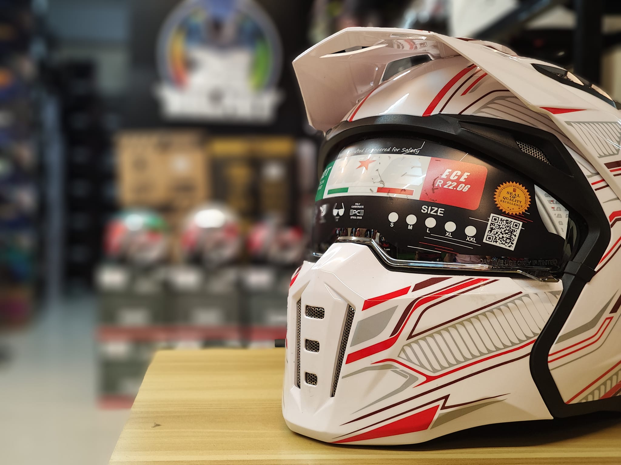 Gille Helmet YM-926 SQUADRON Modular Helmet Dual Visor Full Face Open ...