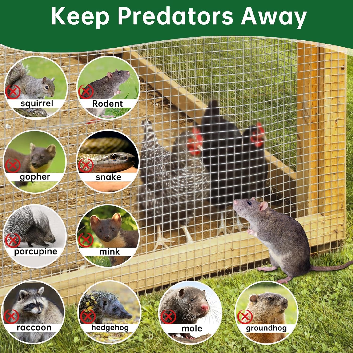 50m 0.5mm/1mm WELDED WIRE MESH Screen 1/2 Inch Chicken Wire Pet Cage ...