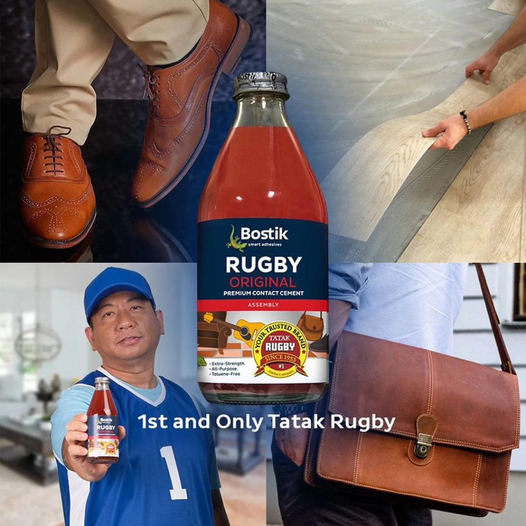 BOSTIK RUGBY PREMIUM RUBBER CONTACT CEMENT HIGH STRENGTH ADHESIVE ...