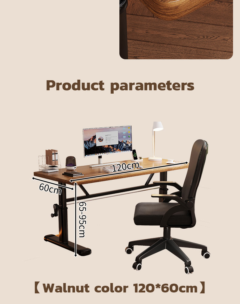 Hand-cranked Adjustable Lift Table - Multi-Purpose for Office Computer ...