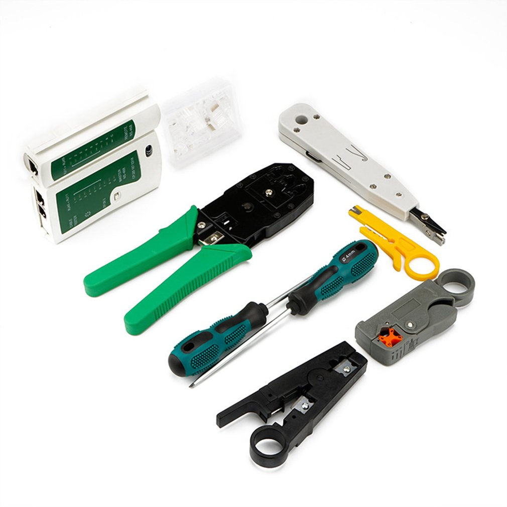 RJ45 RJ11 Crimper Lan Network Internet Cabling Hand Tools Kit Crimp ...