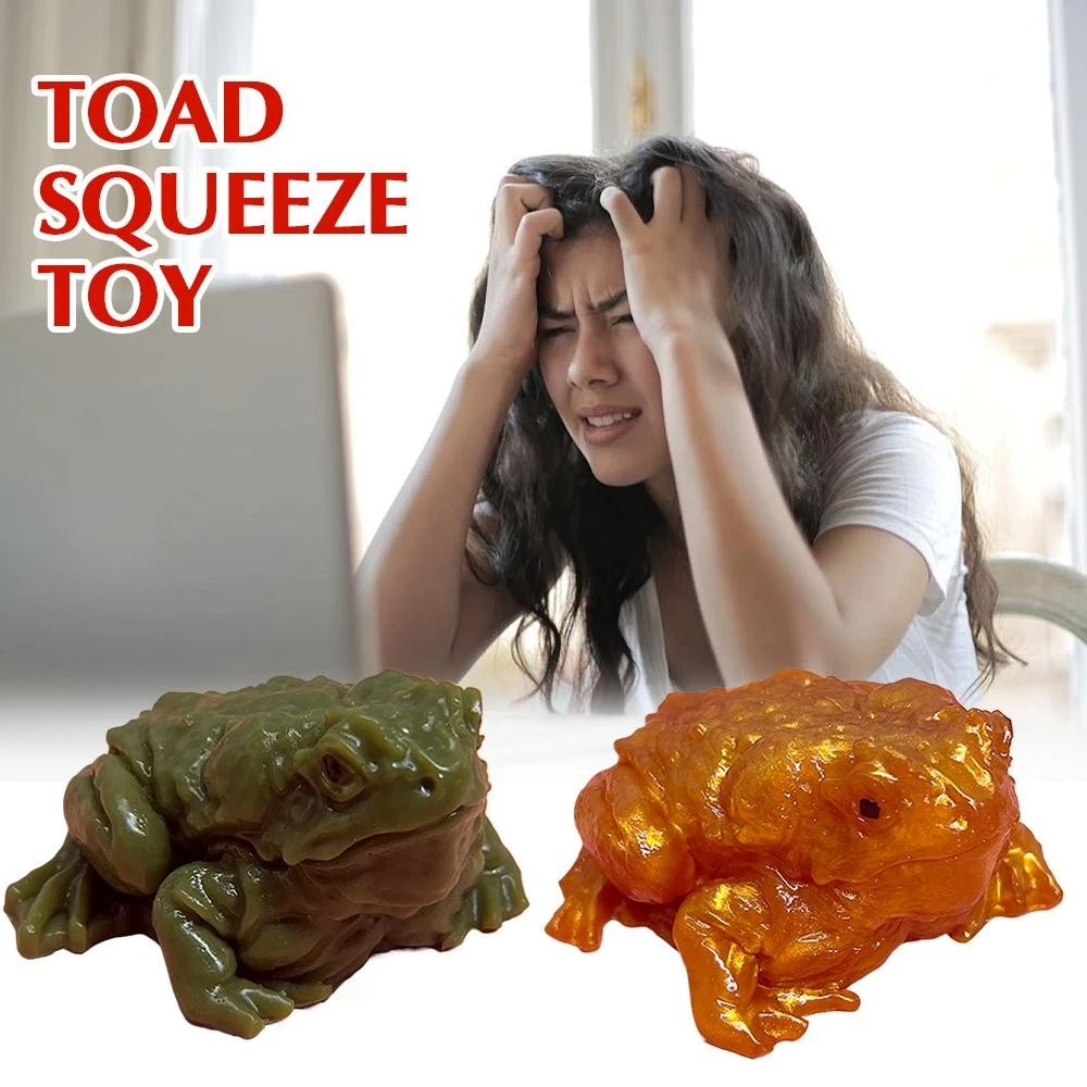 Squishy Stress Relief Toys Prank Toy Realistic Toad Stress Relief ...