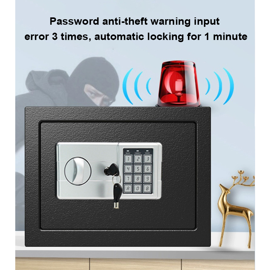 Security Safe Box Fireproof All Steel Digital Electronic Keypad ...
