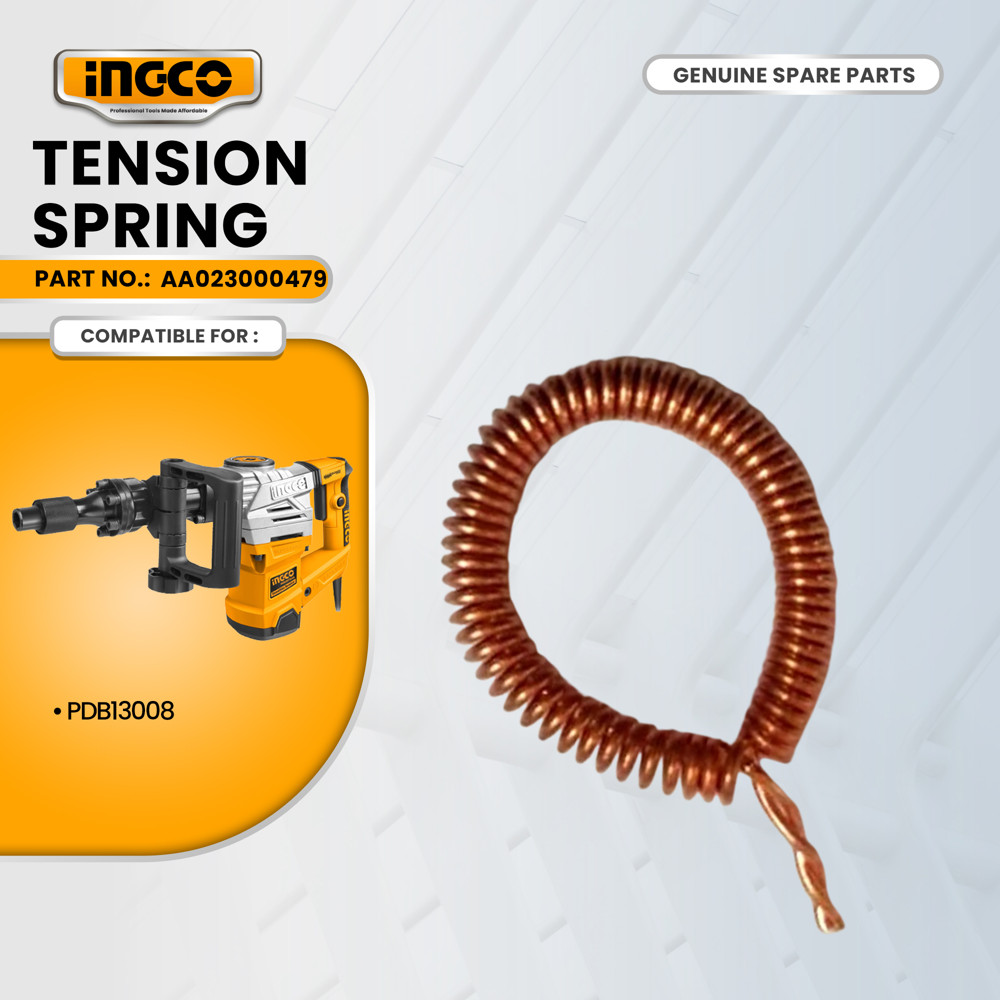 INGCO AA023000479 Demolition Breaker 1300W Tension Spring | Shopee ...