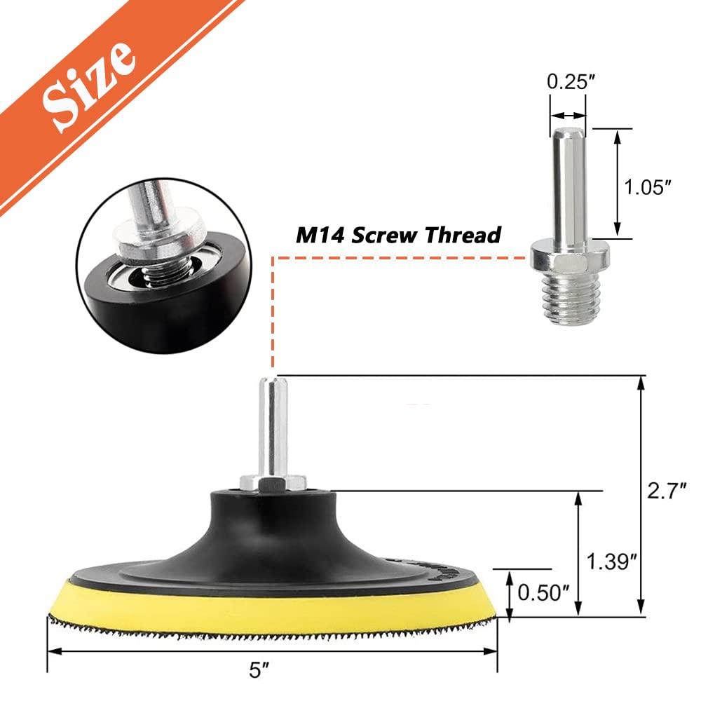 Backing Pad 4 inches 100mm Hook and Loop M10 w/ Drill Adaptor Sanding ...