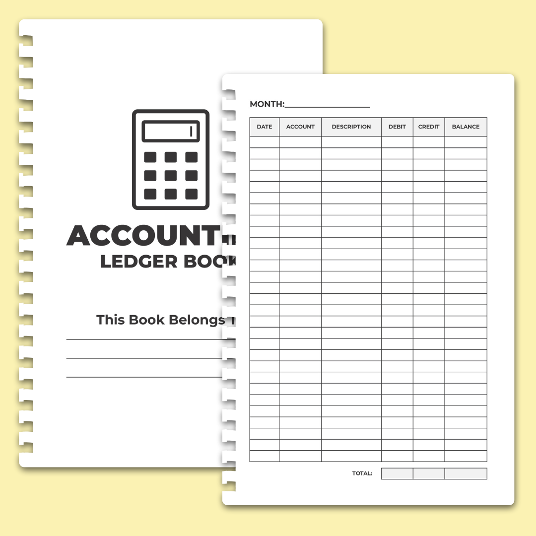 Accounting Ledger Book – Record Income, Expenses, Transactions ...