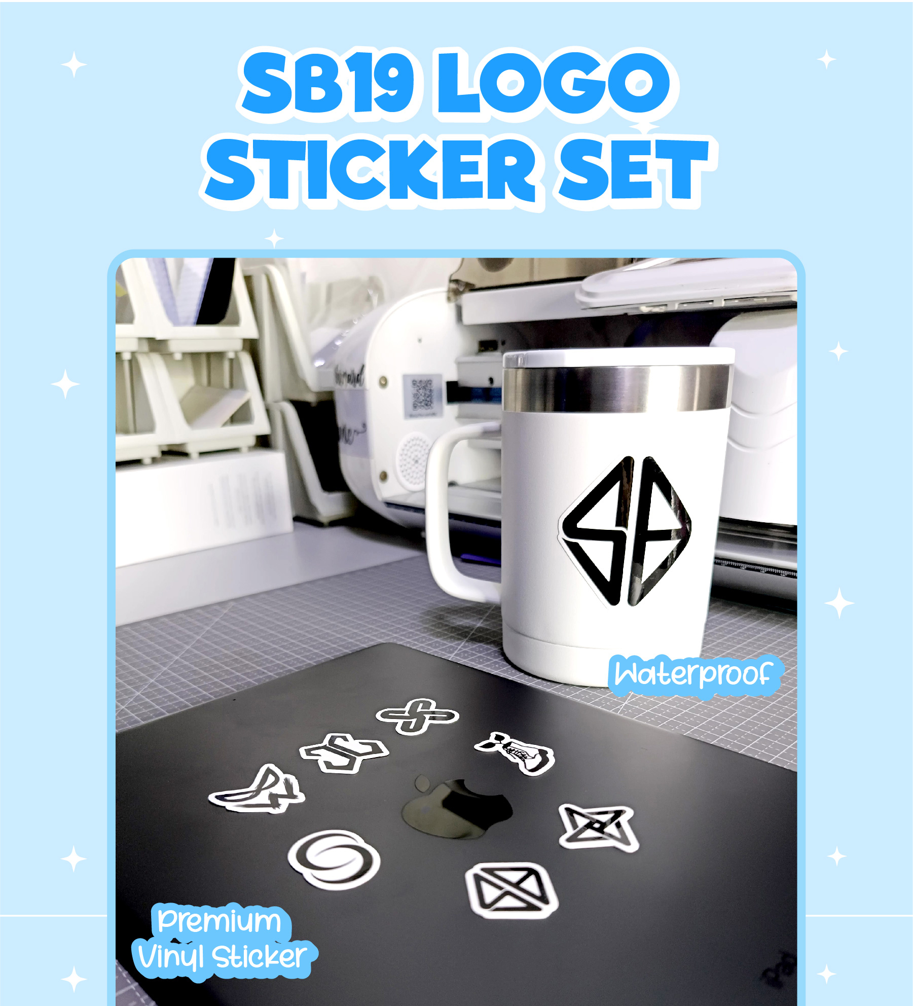 SB19 Logo Members Logo Waterproof Vinyl Sticker | Shopee Philippines