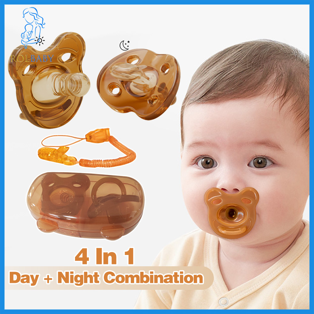 4 In 1 Portable Pacifier for Baby Baby Pacifier Set Anti-drop Chain ...