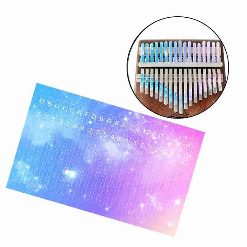 kalimba notes sticker thumb piano finger pinao colorful sticker ...