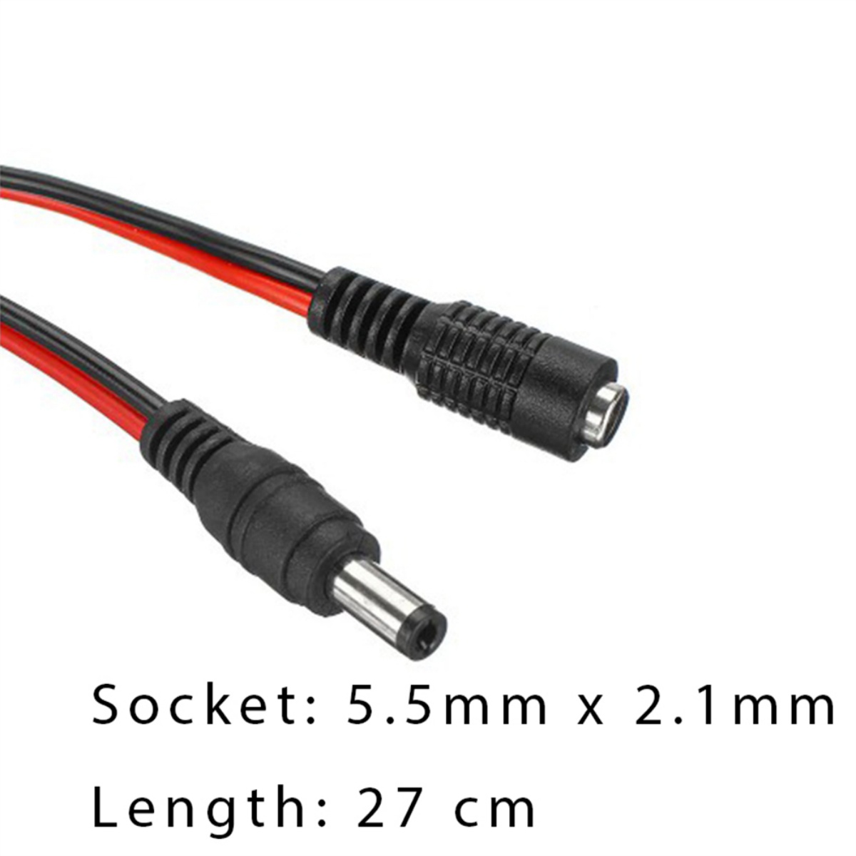 5Pcs Male DC Connector Cable 5Pcs Female DC Power Supply Wire Jack Plug ...