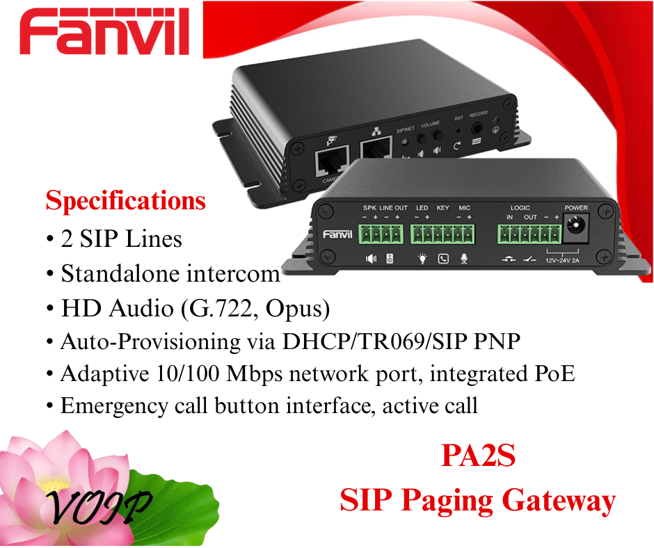 FANVIL PA2S SIP Paging Gateway (VAT INC PRICE) | Shopee Philippines