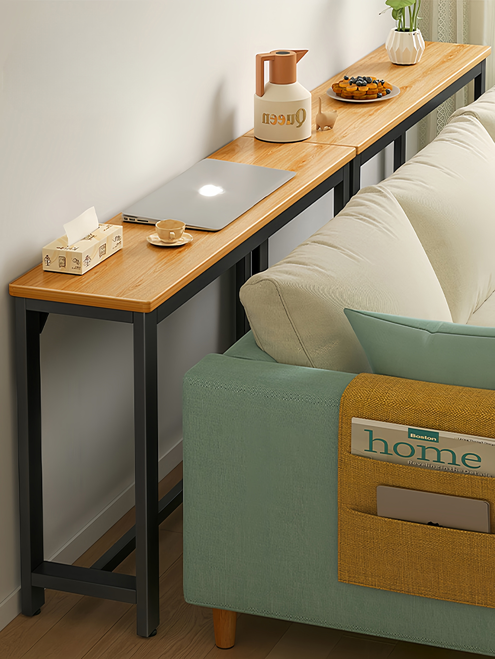 Wishroom Sofa Side Table Organizer Shelf Bed side Storage Rack Corner ...