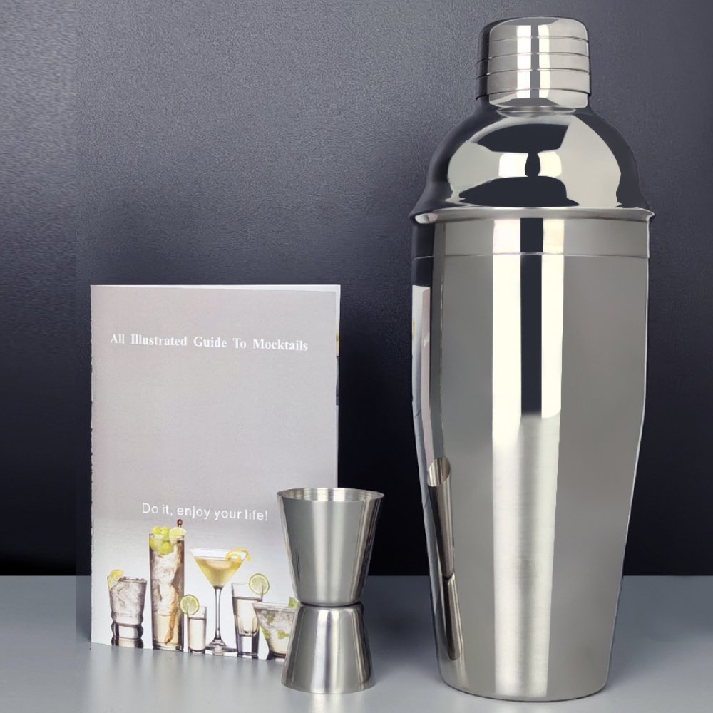 Ship Local 3Pcs 750/600ml Boston Cocktail Shaker With 15/30ml Jigger ...