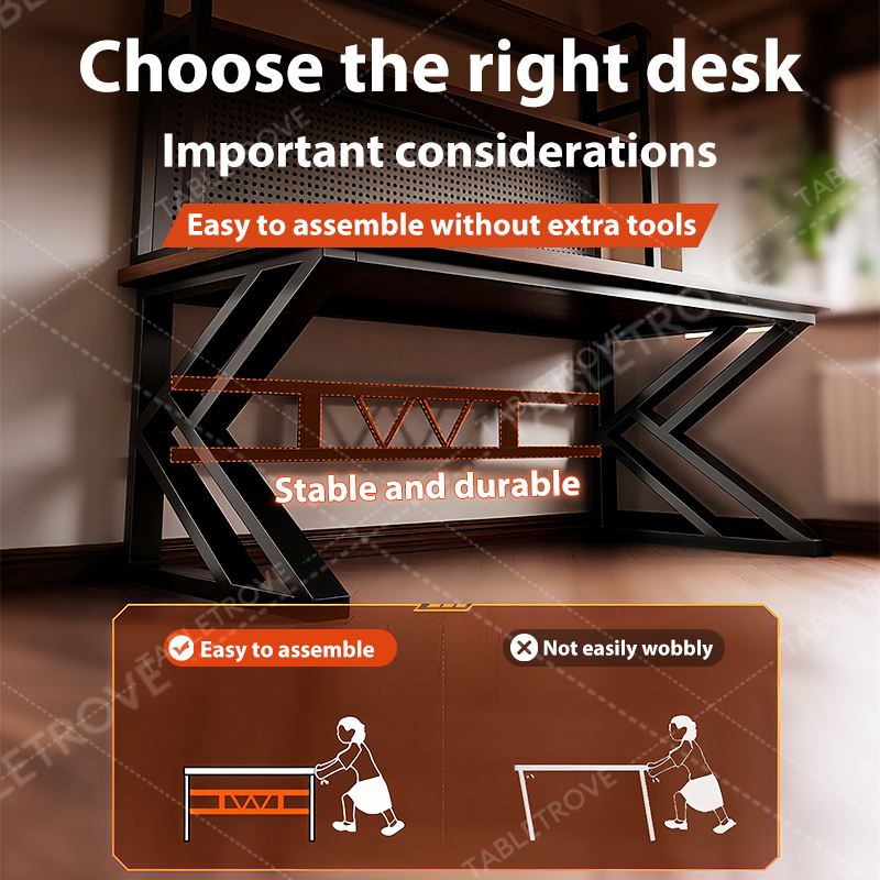 TABLETROVE Gaming Table Solid Wood Computer Desk Storage Table With ...