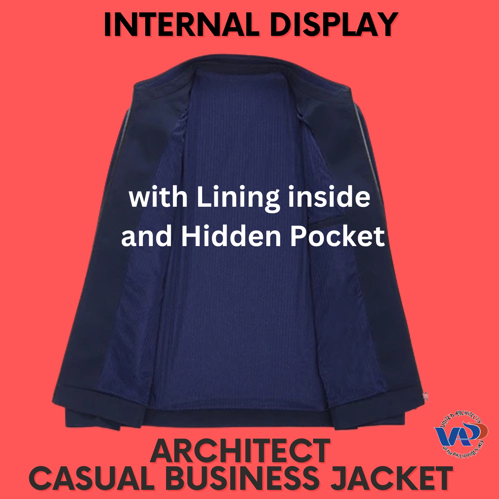 Architect UAP Business Corporate Casual Coat Jacket Front and Back ...