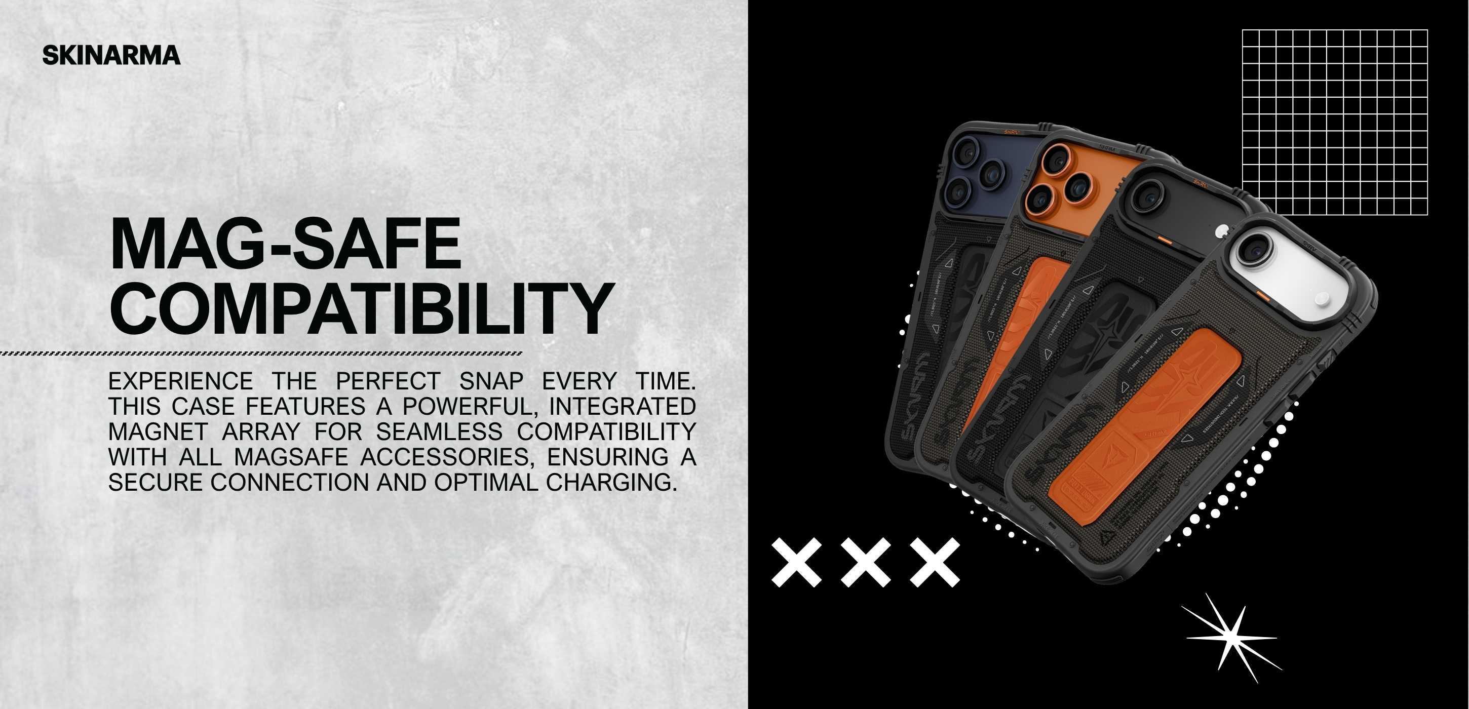 Skinarma iPhone 17 Series Case (2025) Phantom (Mag-Charge Case + Grip ...