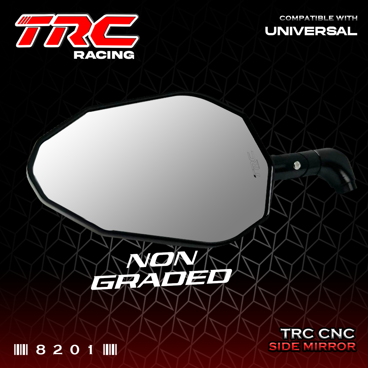 TRC RACING LONG STEM CNC SIDE MIRROR UNIVERSAL 8201 | Shopee Philippines