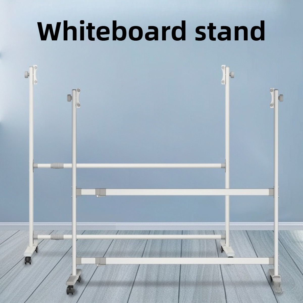 mobile-whiteboard-stand-white-board-h-type-with-wheels-adjustable-metal