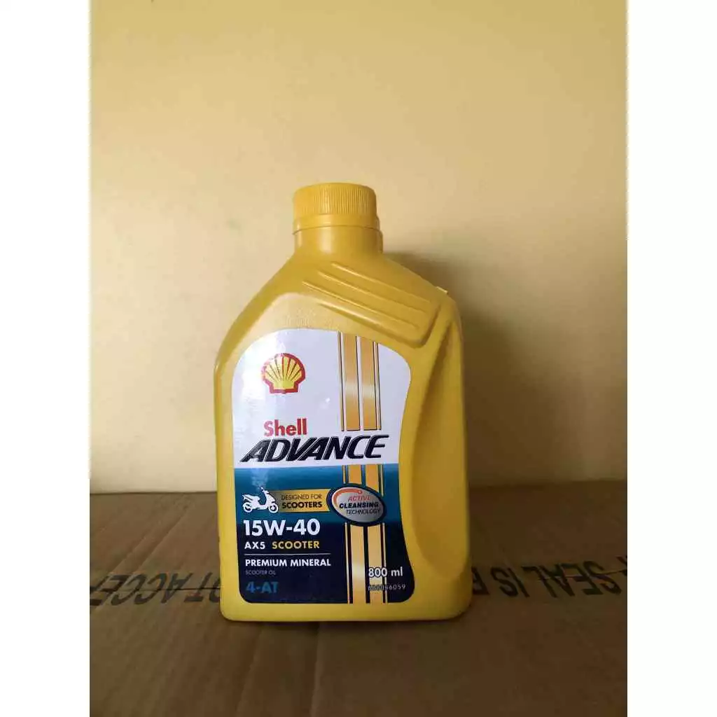 Shell Advance Motorcycle Oil AX5 15W-40 with Engine Protection active ...