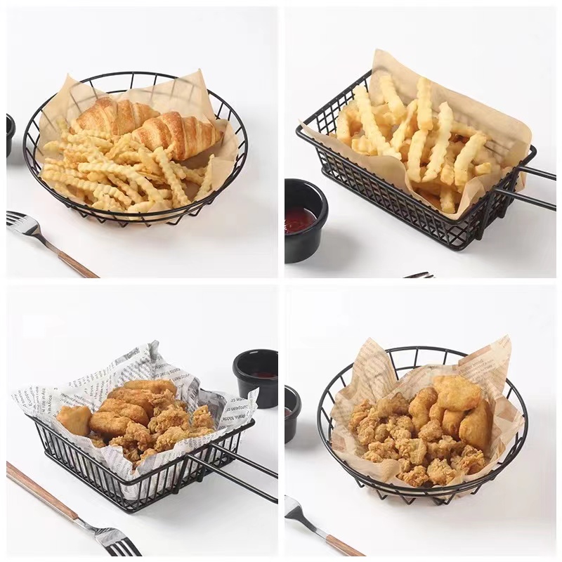 B04 COD American french fries holder Fries Plate Mini French fries ...
